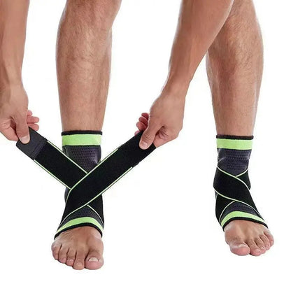 chevillere vert croiser double